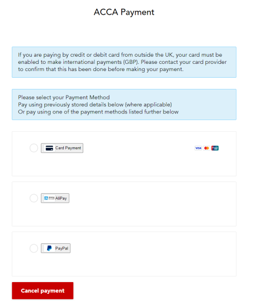 在terms and conditions前打鉤后點(diǎn)擊“Proceed to Payment ”支付考試費(fèi)