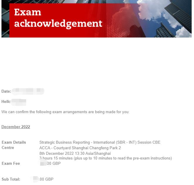 成功后，報(bào)考科目顯示“Booked”和收到報(bào)考確認(rèn)郵件。