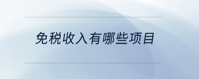 免稅收入有哪些項(xiàng)目？
