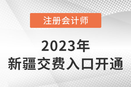 2023年新疆cpa交費入口已開通！速來交費！
