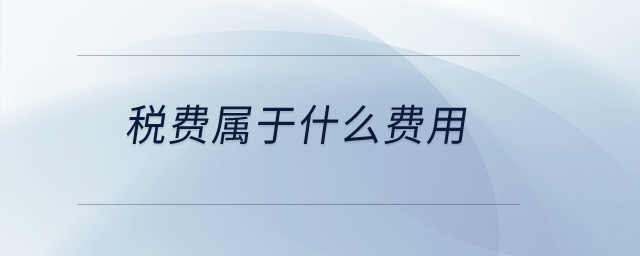 稅費(fèi)屬于什么費(fèi)用？