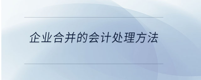 企業(yè)合并的會(huì)計(jì)處理方法 企業(yè)合并的會(huì)計(jì)處理方法