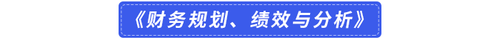 財(cái)務(wù)規(guī)劃、績效與分析