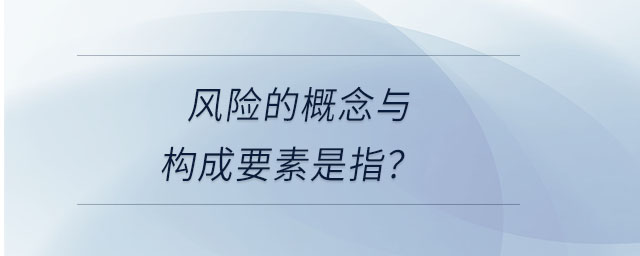 風險的概念與構成要素是指？