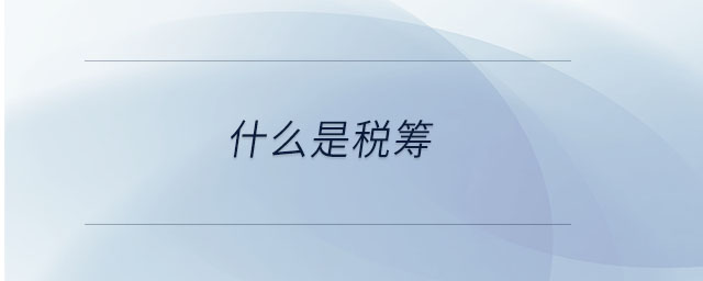 什么是稅籌 什么是稅籌
