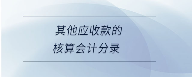 其他應(yīng)收款的核算會計(jì)分錄