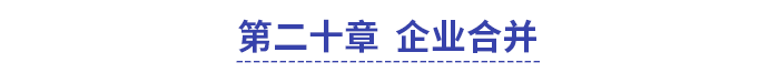 中級會(huì)計(jì)實(shí)務(wù)第二十章企業(yè)合并