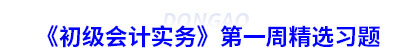 《初級會(huì)計(jì)實(shí)務(wù)》第一周精選習(xí)題