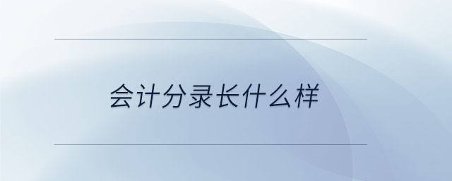 會(huì)計(jì)分錄長(zhǎng)什么樣 會(huì)計(jì)分錄長(zhǎng)什么樣