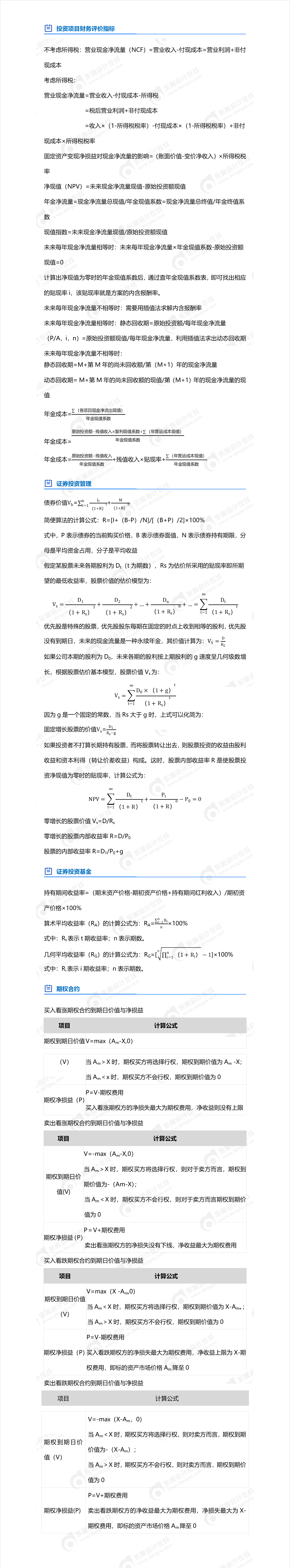 中級(jí)會(huì)計(jì)第六章公式