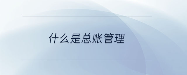 什么是總賬管理 什么是總賬管理