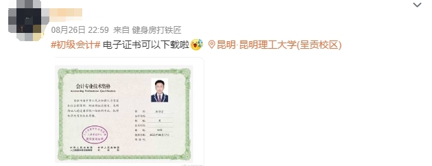 初級(jí)會(huì)計(jì)師電子證書(shū)