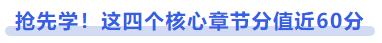 中級會計搶先學！這四個核心章節(jié)分值近60分