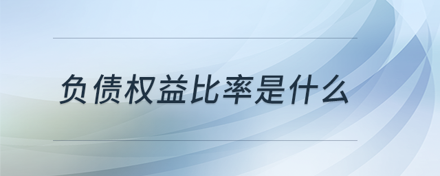 負(fù)債權(quán)益比率是什么