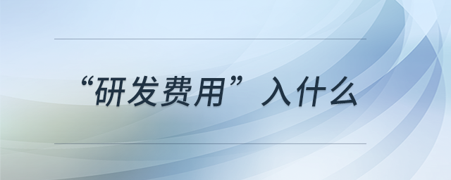 “研發(fā)費用”入什么 “研發(fā)費用”入什么