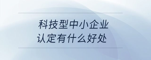 科技型中小企業(yè)認(rèn)定有什么好處？