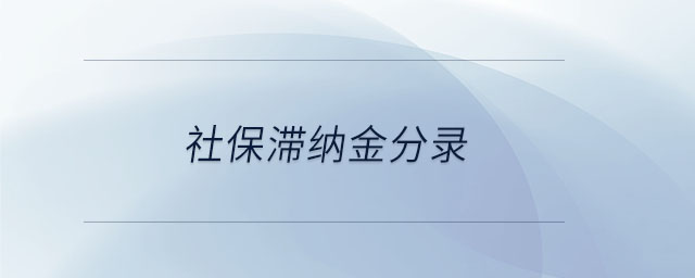 社保滯納金分錄 社保滯納金分錄