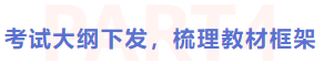 考試大綱下發(fā)，梳理教材框架