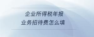 企業(yè)所得稅年報(bào)業(yè)務(wù)招待費(fèi)怎么填