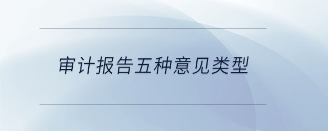 審計報告五種意見類型