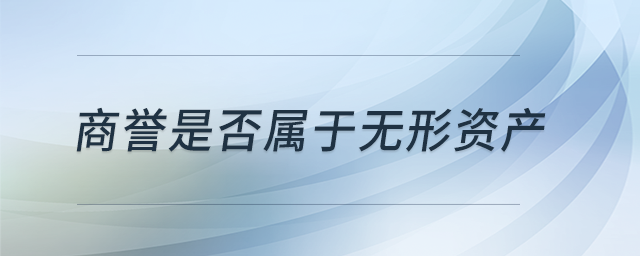 商譽是否屬于無形資產？
