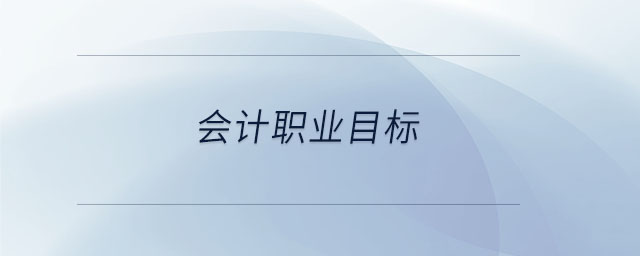 會(huì)計(jì)職業(yè)目標(biāo)