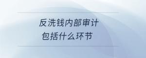 反洗錢內(nèi)部審計包括什么環(huán)節(jié)