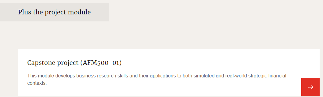 兩個模塊（MODULE）和一個論文（PROJECT）