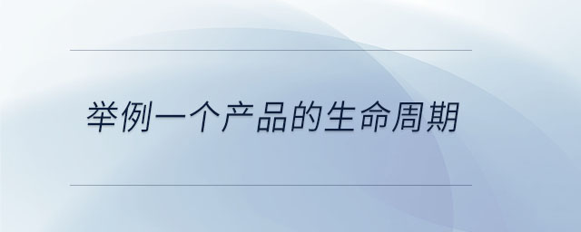 舉例一個產(chǎn)品的生命周期 舉例一個產(chǎn)品的生命周期