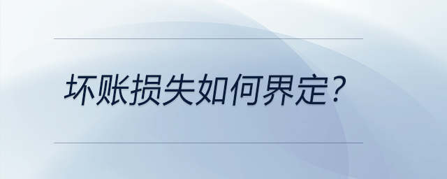 壞賬損失如何界定？