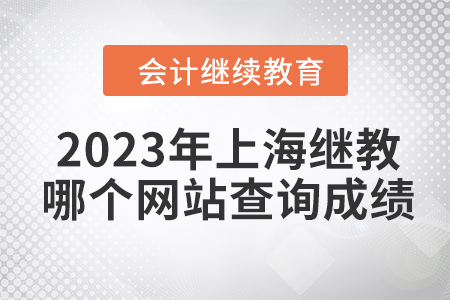 2023年上海會(huì)計(jì)繼續(xù)教育在哪個(gè)網(wǎng)站查詢成績？