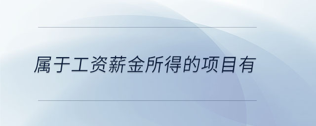 屬于工資薪金所得的項目有 屬于工資薪金所得的項目有