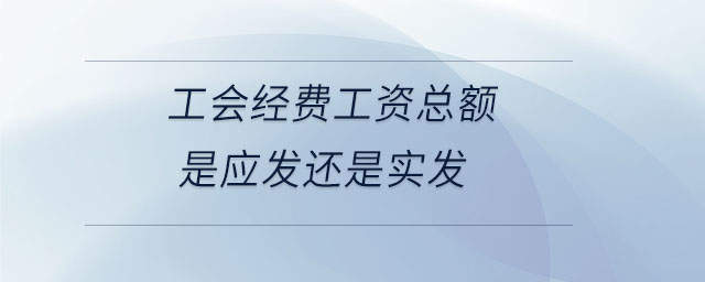 工會(huì)經(jīng)費(fèi)工資總額是應(yīng)發(fā)還是實(shí)發(fā)