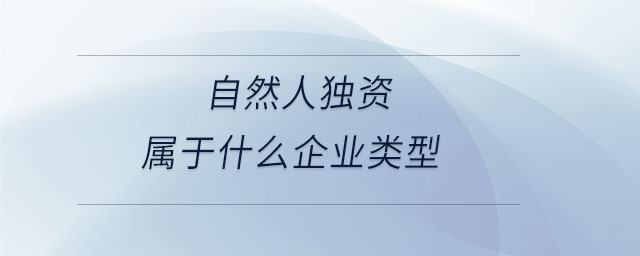 自然人獨(dú)資屬于什么企業(yè)類型 自然人獨(dú)資屬于什么企業(yè)類型