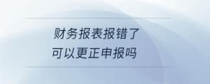 財務報表報錯了可以更正申報嗎
