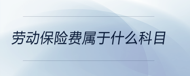 勞動保險費屬于什么科目