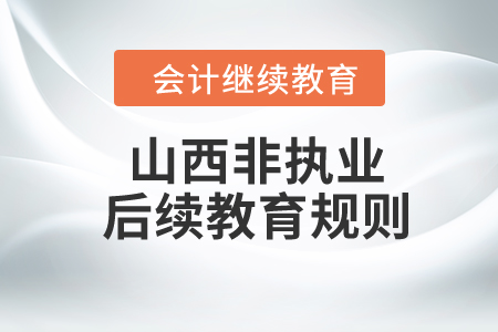 2024年山西?。ǚ菆?zhí)業(yè)）注冊會計師后續(xù)教育規(guī)則