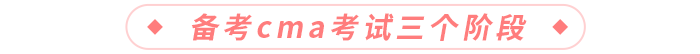 備考cma考試三個階段