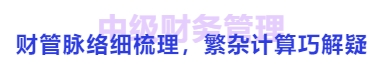 中級(jí)會(huì)計(jì)財(cái)管脈絡(luò)細(xì)梳理，繁雜計(jì)算巧解疑
