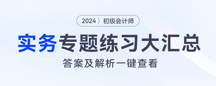 2024年《初級(jí)會(huì)計(jì)實(shí)務(wù)》專題練習(xí)大匯總，內(nèi)附答案及解析！