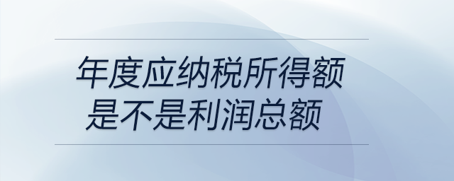 年度應(yīng)納稅所得額是不是利潤總額 年度應(yīng)納稅所得額是不是利潤總額
