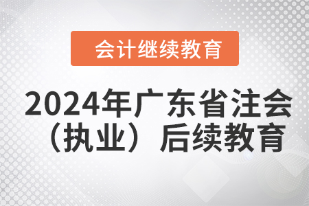 2024年廣東省注冊(cè)會(huì)計(jì)師（執(zhí)業(yè)）后續(xù)教育規(guī)則概述