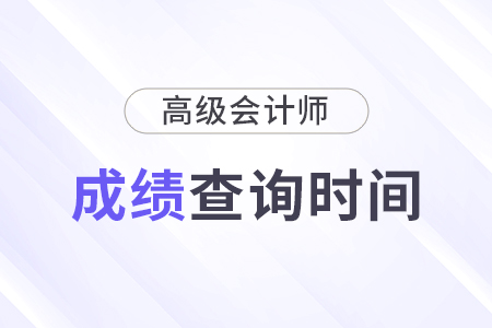 高級(jí)會(huì)計(jì)職稱(chēng)考試成績(jī)查詢(xún)時(shí)間近幾年