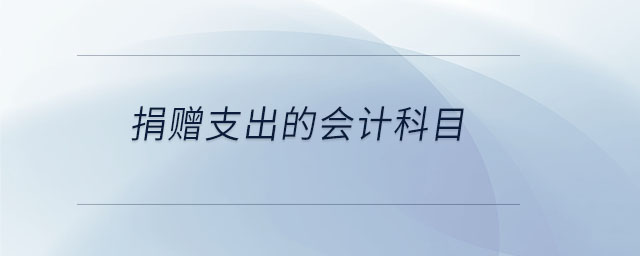 捐贈支出的會計科目 捐贈支出的會計科目