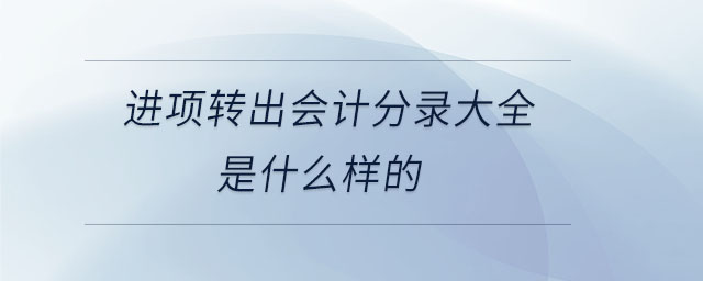 進項轉(zhuǎn)出會計分錄大全是什么樣的 進項轉(zhuǎn)出會計分錄大全是什么樣的