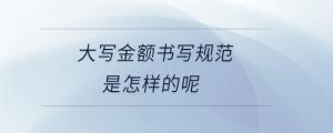 大寫(xiě)金額書(shū)寫(xiě)規(guī)范是怎樣的呢