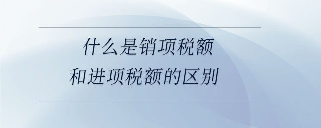 什么是銷項稅額和進項稅額的區(qū)別 什么是銷項稅額和進項稅額的區(qū)別
