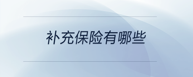 補(bǔ)充保險(xiǎn)有哪些 補(bǔ)充保險(xiǎn)有哪些