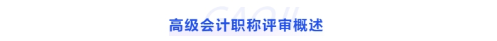 高級會計(jì)職稱評審概述
