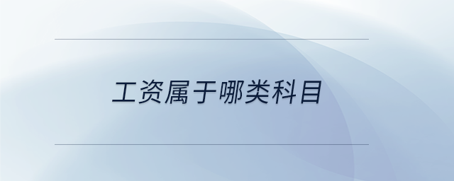 工資屬于哪類科目 工資屬于哪類科目